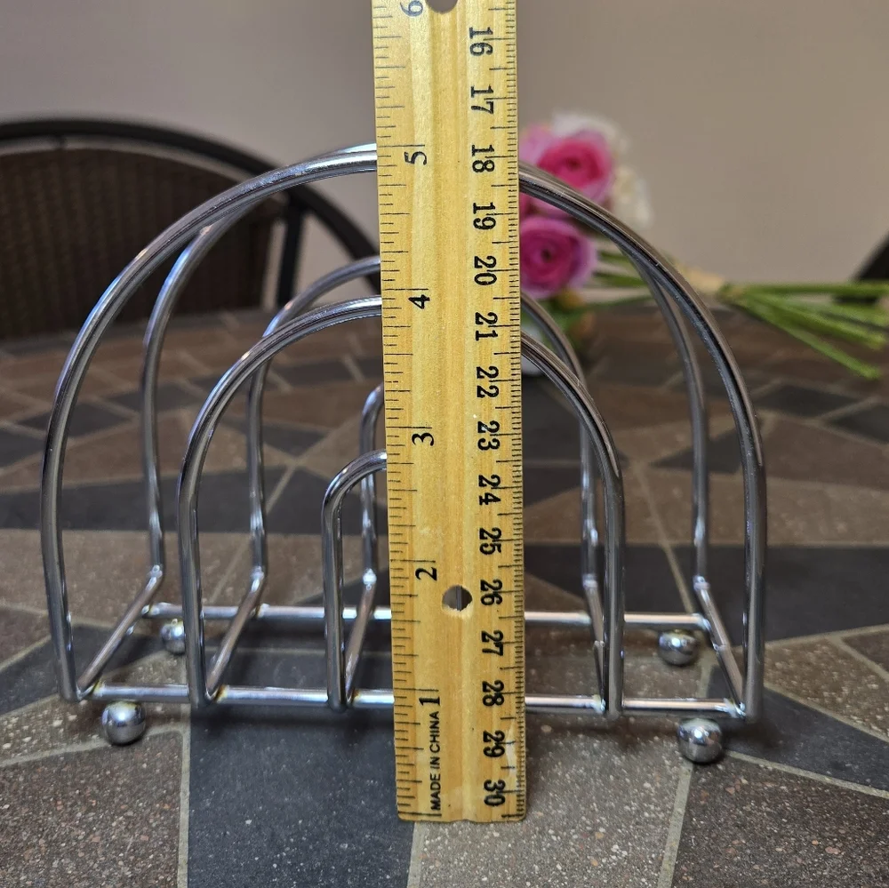 Vintage Chrome Metal Napkin Holder